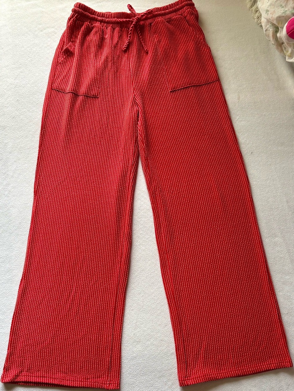 Extra Comfy Women’s Vibrant Red Lounge Wide Leg Pants